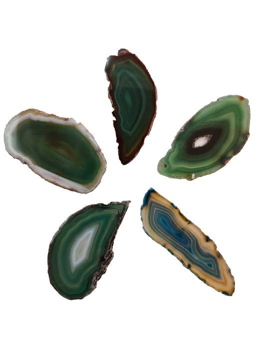 Agate Green Size 1* Pack of 5-Oddball Crystals
