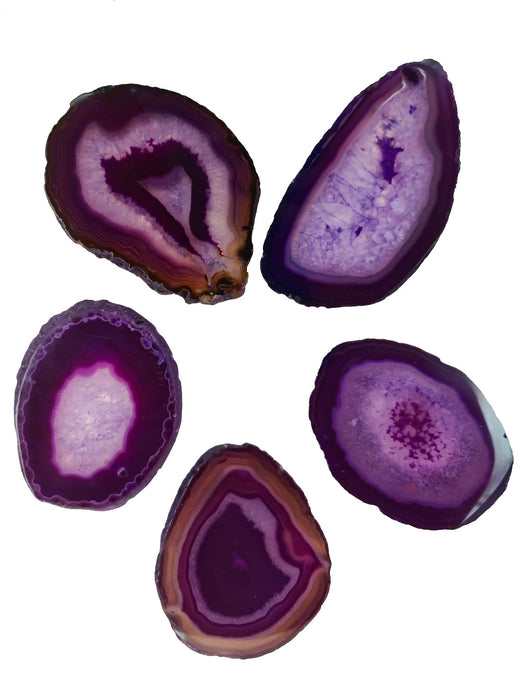 Agate Purple Size 2* Pack of 5-Oddball Crystals