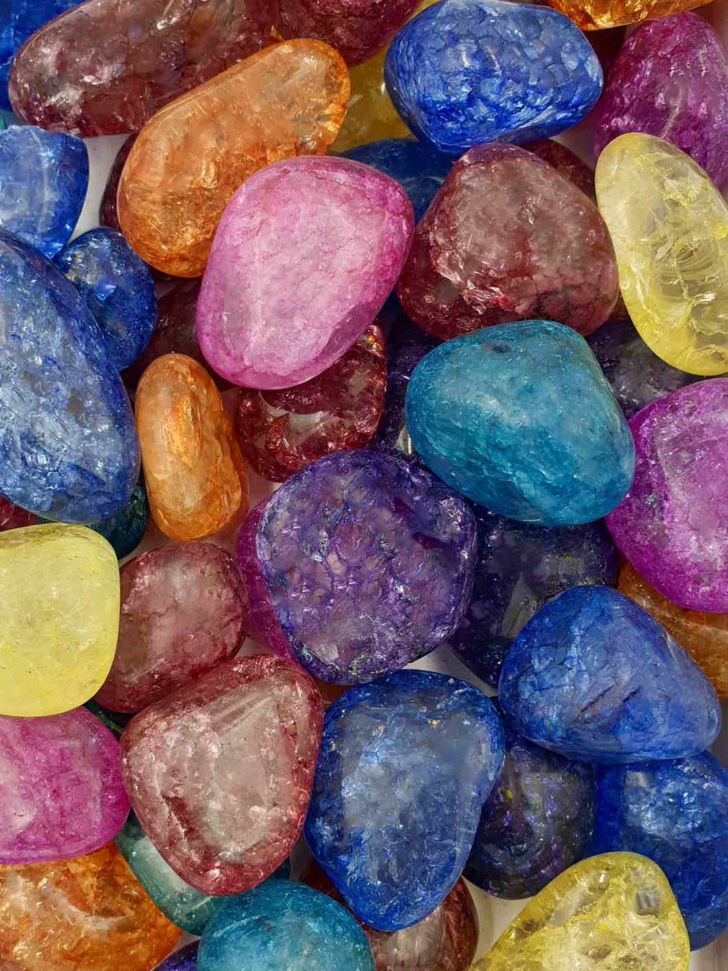 Crackle Quartz Tumbles 1kg-Wholesale-Oddball Crystals