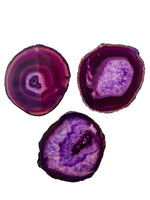 3 pieces Purple Agate Slice Size *3-Oddball Crystals