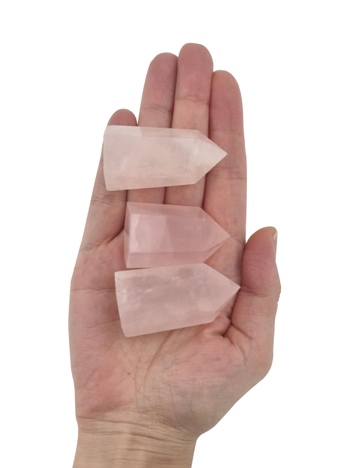 Rose Quartz Wands 3 Pieces-Oddball Crystals