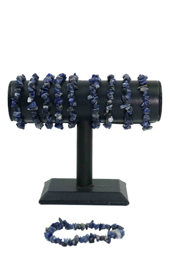 Sodalite Chips Bracelets Pack of 5-Wholesale-Oddball Crystals